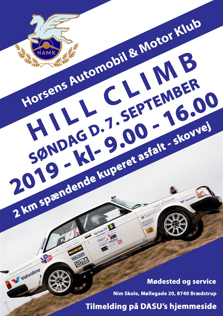 Oversigt over Hill Climb ruten